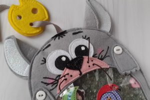Робота Игрушка искалка серый мышонок. Символ 2020года. Год мыши.
